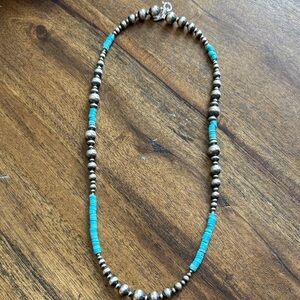 Silver and turquoise necklace